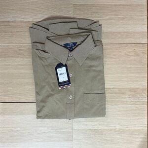 Men’s M Ben Sherman Beige Button-Up Shirt NWT